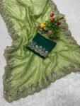 Latest Embroidery Designer work Saree-06